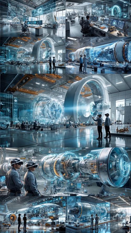 高科技未來科技vr工廠飛機制造研發公司